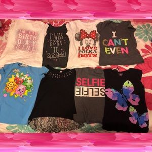 Lot of 8 size 7-8 gently used random graphic tees
